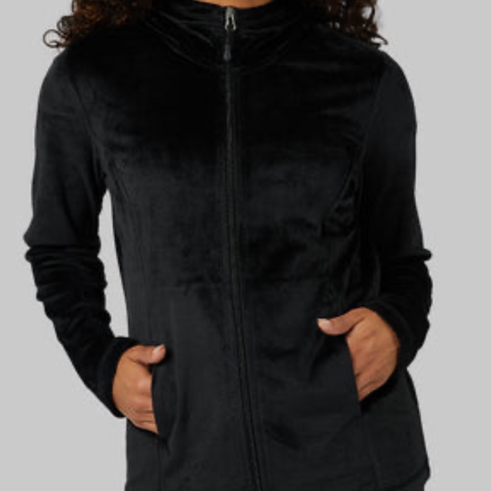 32 Degrees Black Fleece Lux Jacket Hoodie Cozy and Stylish